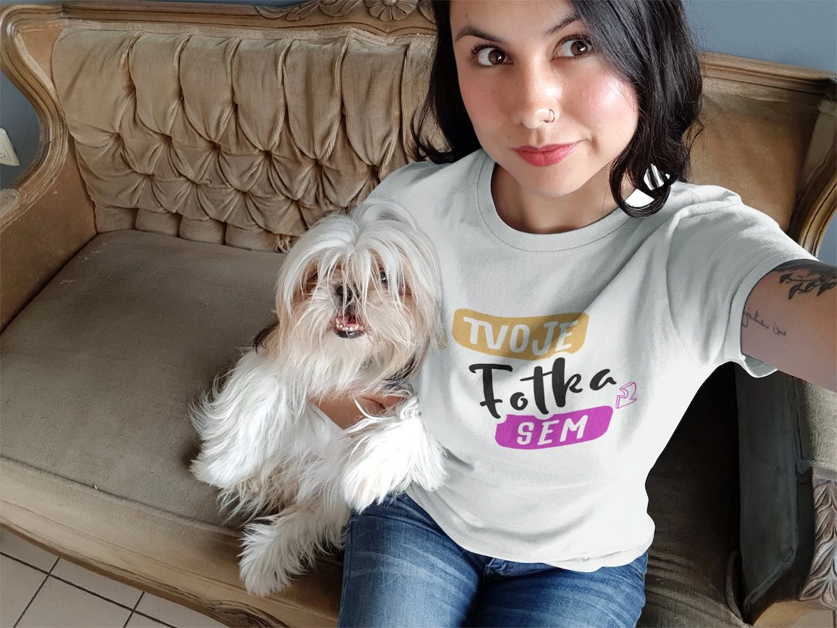 Fotka psa na celé tričko - puppynator.cz